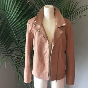 Blush Leather Moto Jacket NWOT
